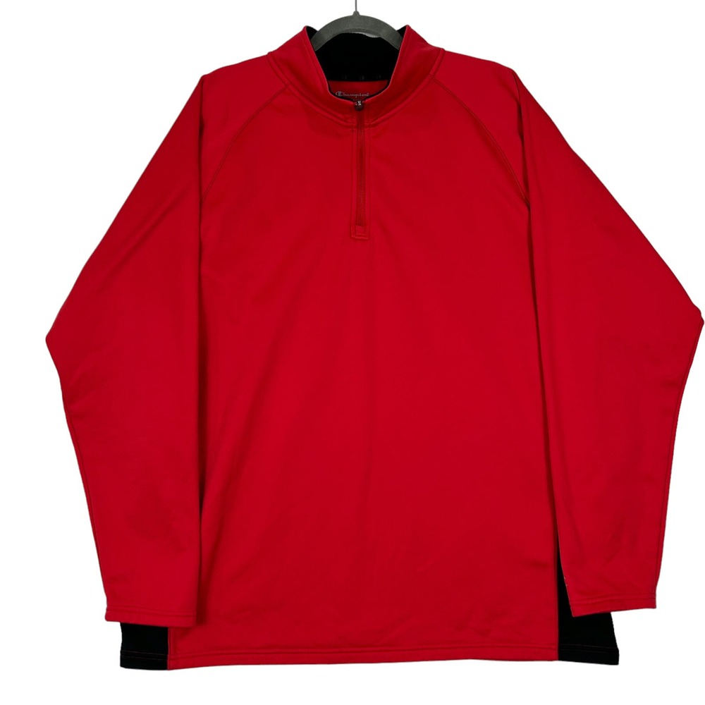 Champion Double Dry Long Sleeves Quarter Zip Pullover Size XXL